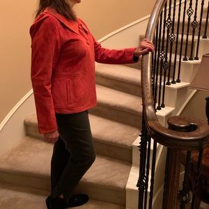 Suede leather jacket